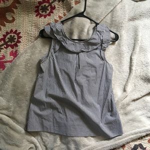 J Crew Ruffle Collar Tank Top